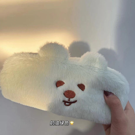 Kawaii Plush Bear Travel Cosmetic Bag for Women