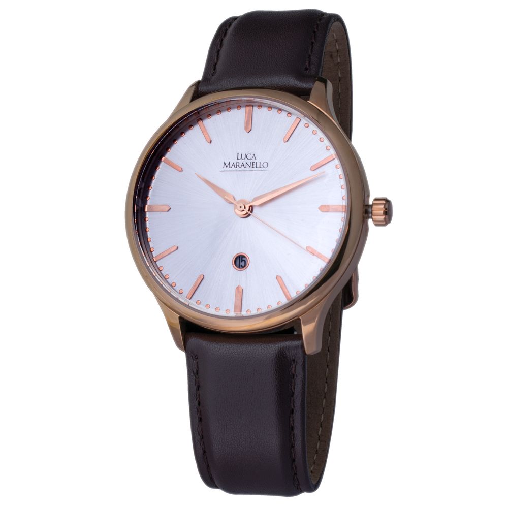 Luca Maranello Brown Leather Dress Watch