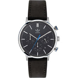 Adidas Black Leather Dress Watch