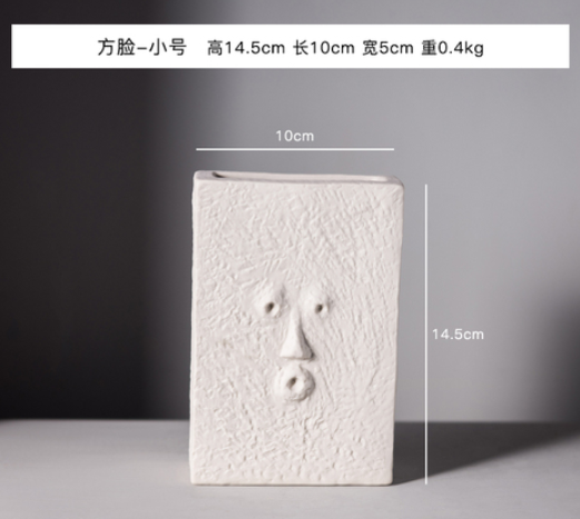 Modern Nordic Face Vase - Creative Ceramic Home Decor