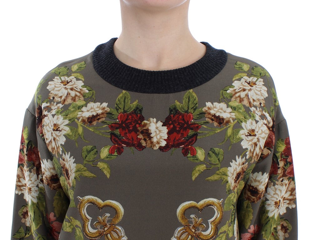 Dolce & Gabbana Enchanted Sicily Silk Crewneck Blouse