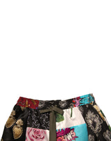 Dolce & Gabbana Multicolor Patchwork Cargo Bermuda Shorts