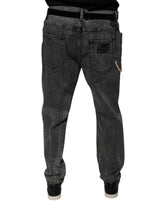 Dolce & Gabbana Dark Gray Cotton Skinny Denim Jeans
