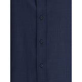 Brunello Cucinelli Blue Cotton Shirt