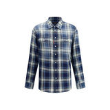Dsquared² Blue Cotton Pattern Shirt
