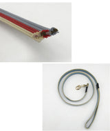 Striped Dog Leash with Safety Rope and Traction Line