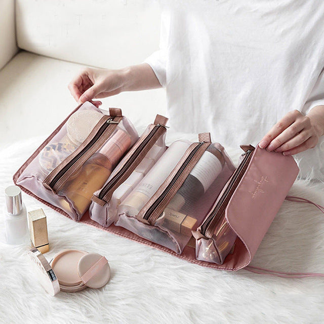 Travel Cosmetic Bag for Makeup and Toiletries Organizer