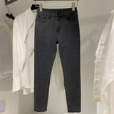 Icy Silk High Waist Straight Leg Stretch Denim Pants