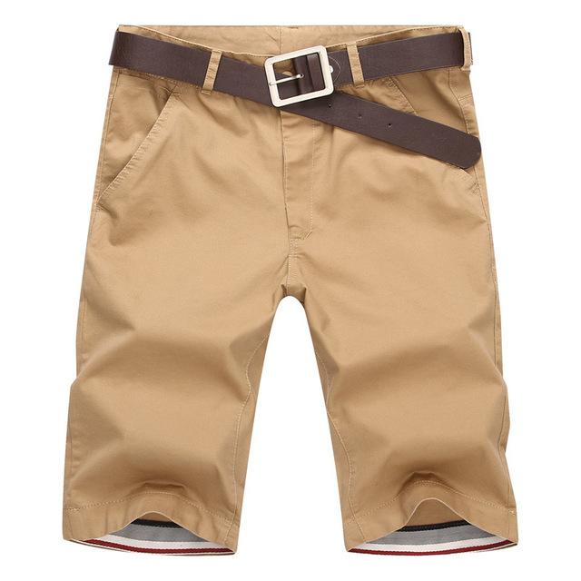 Men's Casual Solid Color Cotton-Linen Shorts