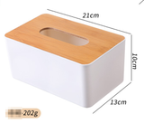 Natural Oak Tissue Box - Creative Desktop Organizer