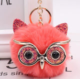Grit Cat Owl Plush Keychain for Car Accessories