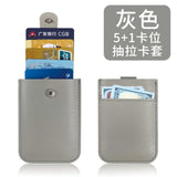 Thick PU Leather Card Holder with Custom Logo, Large Capacity