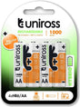Uniross Rechargeable AA 1000 Hybrio Batteries 4 Pcs
