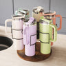 COVAODQ Water Bottle Organizer for 40 oz Stanley Rotatable Stanley Cup Holder Kitchen Organizers and Storage for Stanley Cup Accessories Stanley Organizer Black
