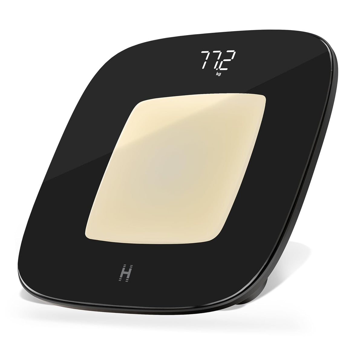 Homedics SCL-B100 Black Glo Essential Bathroom Body Scale with Elegant Design & Ambient Motion Sensor Light