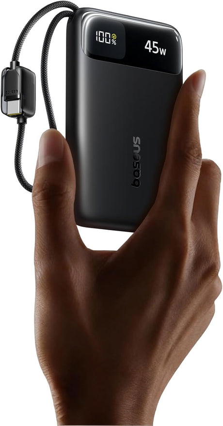 Baseus Powerbank 45W 10000mAh + Display EnerFill FC11 Black