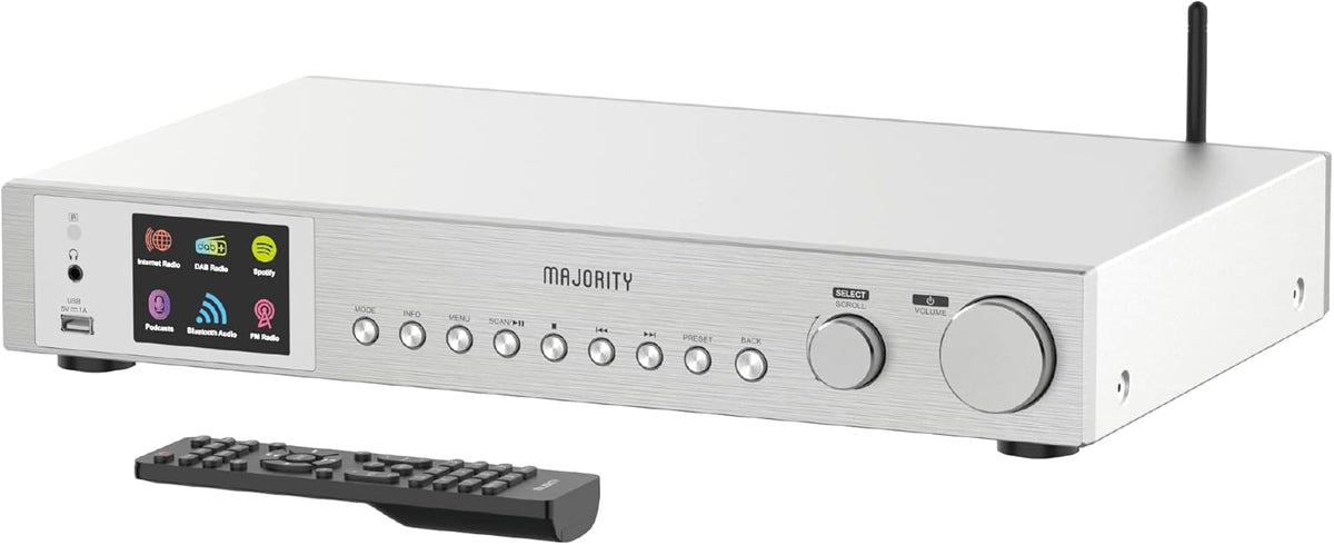 Majority FITZWILLIAM 2 Radio WiFi/BT/USB/FM/LineOut/Display Silver