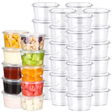 Didaey 100 Pcs Disposable Baby Food Freezer Storage Containers Plastic Food Storage Containers with Hinged Lids 4 oz Snack Containers Food Prep Containers Baby Puree Containers Stackable Leakproof