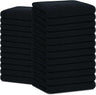ZUPERIA 100% Ring Spun Cotton Salon Towel 24 Pack – (Not Bleach Proof -16" x 27") Super Soft and Highly Absorbent Hand Towel & Hair Towel for Hair Stylist Gym Beauty Salon Spa & Home Care (Black)