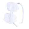 Amybasic 4.5-Inch Organza Headband-Enchanting Fairy-Tale Princess Hair Accessories for Girls Toddlers Kids and Teens -White