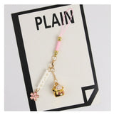 Handmade Japanese Rabbit Bell Phone Charm Accessory