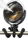 Rechargeable Octopus Spray Fan with Ambience Light for Outdoor Camping & Strollers