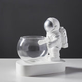Creative Astronaut Hydroponic Glass Vase Decor