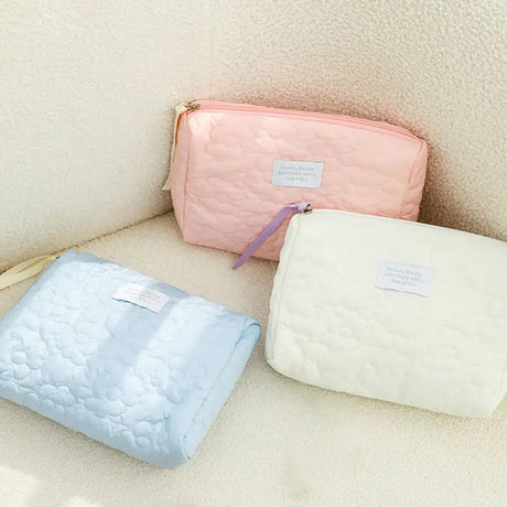 Portable Large Capacity Floral Makeup Bag for Women
