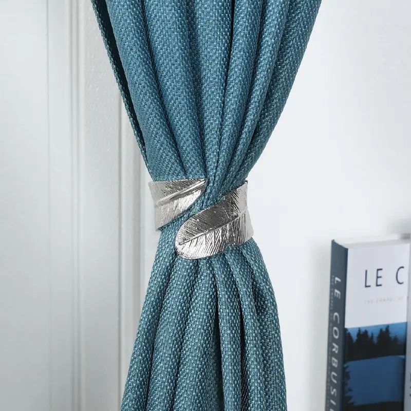 Leaf Shaped Metal Curtain Tieback and Accessories