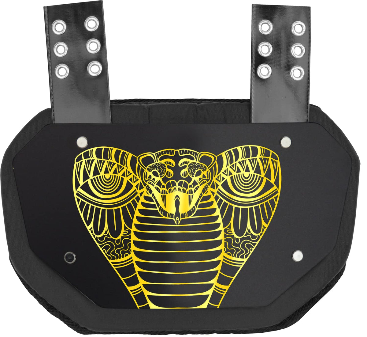 Sports Unlimited Chrome Cobra Football Back Plate for Shoulder Pads - Universal Fit Lower Back Pad - Youth & Adult