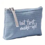Waterproof Letter Pattern Zipper Makeup Bag Organizer