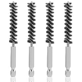 Notoke 4 PCS Golf Club Cleaning Brush Set Stainless Steel Golf Clubs Head Hosel Brush 1/4" Hex Shank Brass Hosel Wire Brush Electric Drill Wire Brush Tool for Deep Cleaning Wood and Iron Debris