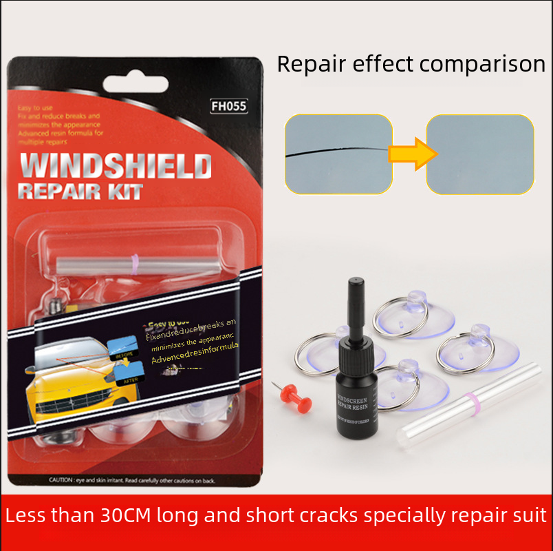 Windshield Repair Kit for Automotive Glass Cracks