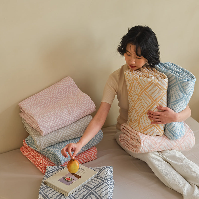 New Cotton Gauze Blanket - Summer Cooling for Dorms
