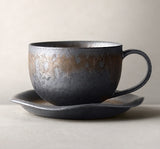 Black Vintage Handmade Ceramic Coffee Mug for Home
