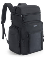 TOURIT Waterproof Cooler Backpack: 30 Cans Insulated Leakproof Backpack Cooler Portable Cooler Bag Beach Travel Camping Picnic Hiking Black