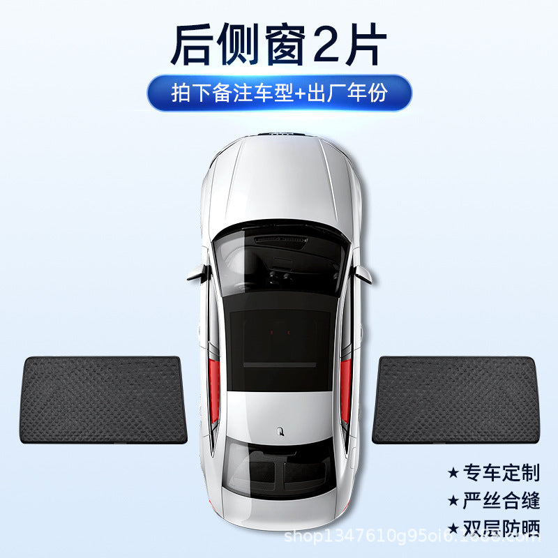 Car Sunshade with Six-Layer Insulation and Privacy Mesh