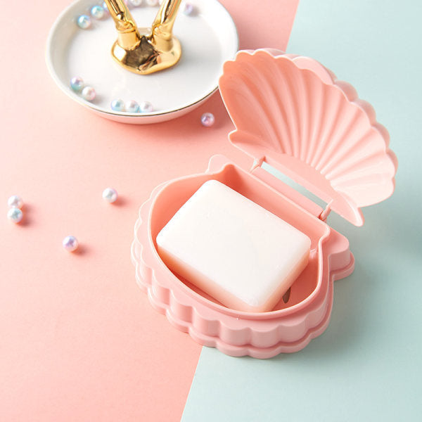 Creative Shell Shaped Portable Soap Box for Travel