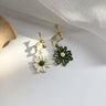 Asymmetrical Daisy Earrings - Korean Minimalist Style