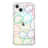 SBTRKT Cute Colorful Smile Face Clear Phone Case Compatible with iPhone 14 Hippie Cute Smile Face Pattern Cover for Teens Women Men Slim Soft Flexible TPU Rubber Case for iPhone 14