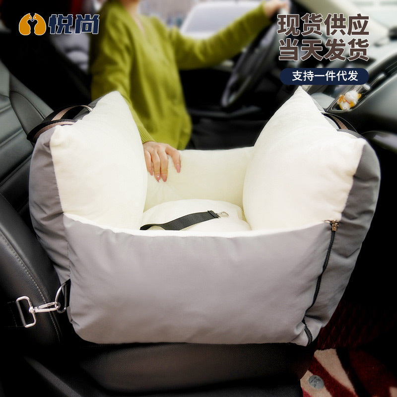 Pet Car Safety Seat with Removable Washable Cushion