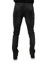 Dolce & Gabbana Black Cotton Stretch Skinny Men Denim Jeans