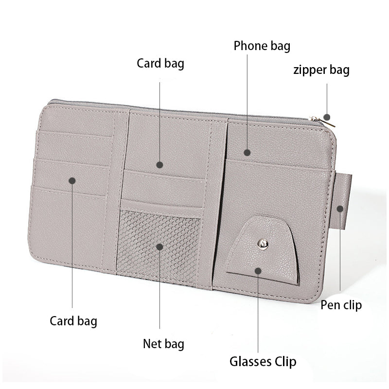 Multifunctional Car Visor Storage Clip for Glasses and Cards