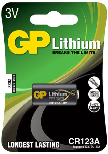 GP Lithium Battery 3V CR123A 656.339UK