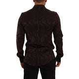 Dolce & Gabbana Bordeaux Silk Pattern Shirt