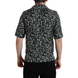 Dolce & Gabbana Black Silk Pattern Shirt