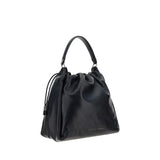 Brunello Cucinelli Black Calf Leather Bos Taurus Shoulder Bag