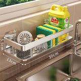 Wall-Mounted Kitchen Storage Rack with Drain Basket