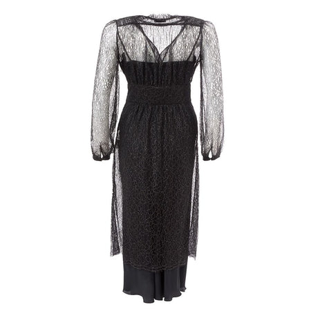 Lardini Black Nylon Casual Dress