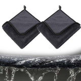 Shiny Wipes Shower Cleaning Cloths Streak Free Microfiber Towels Ultra Absorbent Bath Drying Towel Reusable Absorbent Cubicles Cloth for Bathroom Microfiber Car Cleaning Cloths(2pcs11.81 x 11.81i